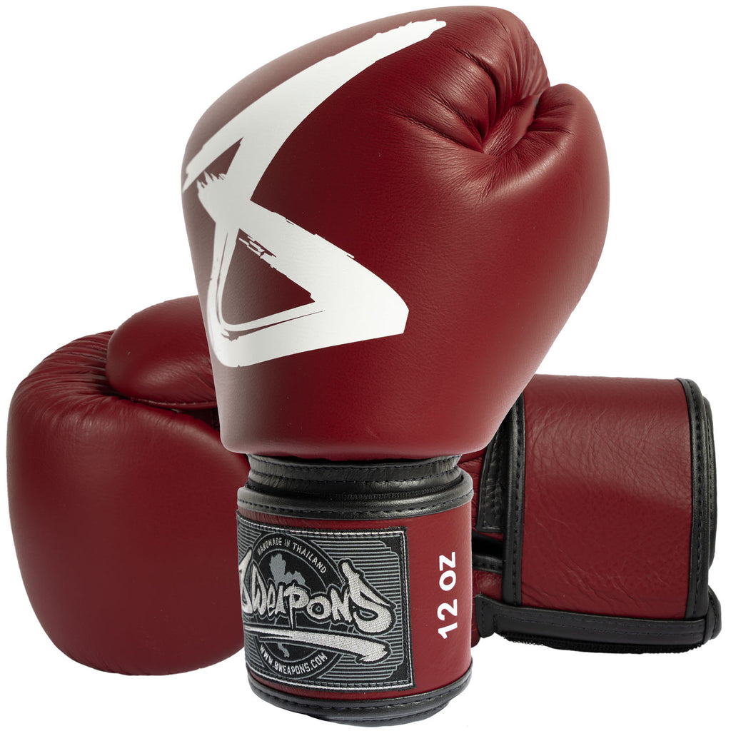 8 WEAPONS Boxhandschuhe, BIG 8 Premium, weinrot