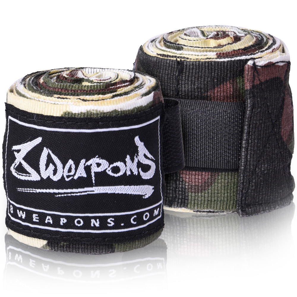 8 WEAPONS Boxbandagen, halbelastisch, 3.5 m, camo