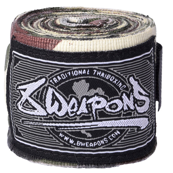 8 WEAPONS Boxbandagen, halbelastisch, 5 m, camo