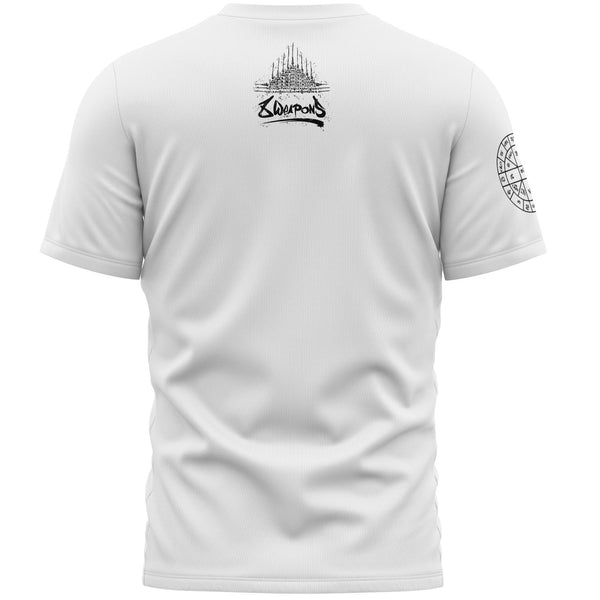 8 WEAPONS T-Shirt, Yantra, weiß