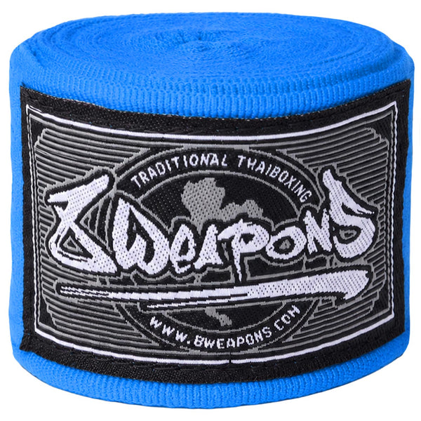 8 WEAPONS Boxbandagen, halbelastisch, 5 m, blau