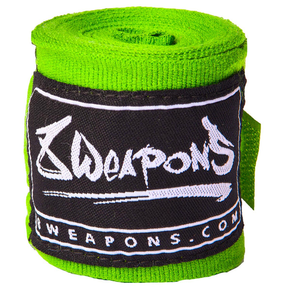 8 WEAPONS Boxbandagen, halbelastisch, 3.5 m, grün
