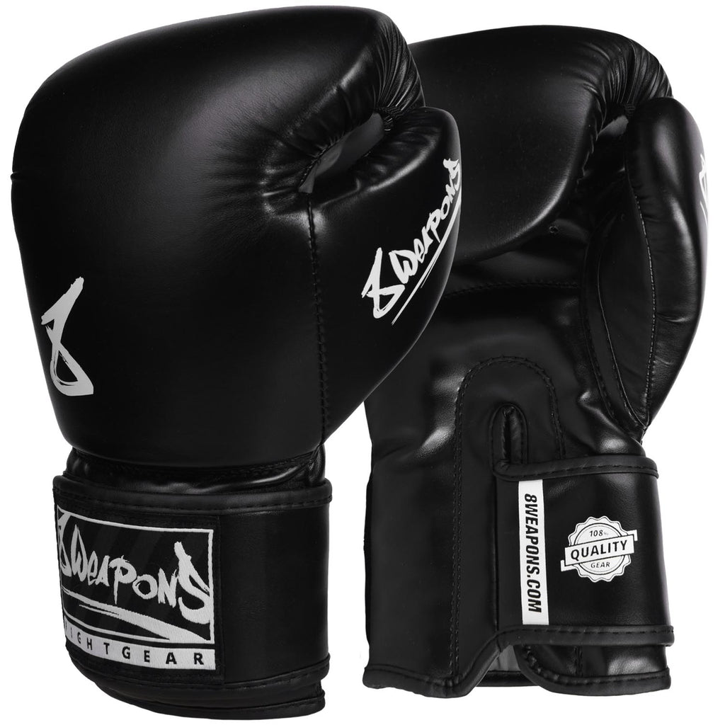 8 WEAPONS Boxhandschuhe, Pure, schwarz-weiß