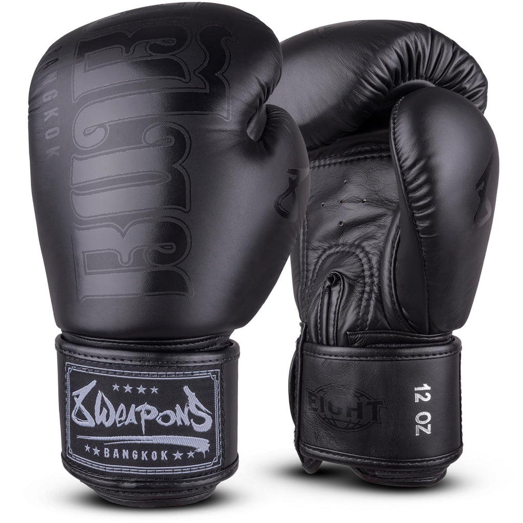 8 WEAPONS Boxhandschuhe, Bangkok, schwarz-matt
