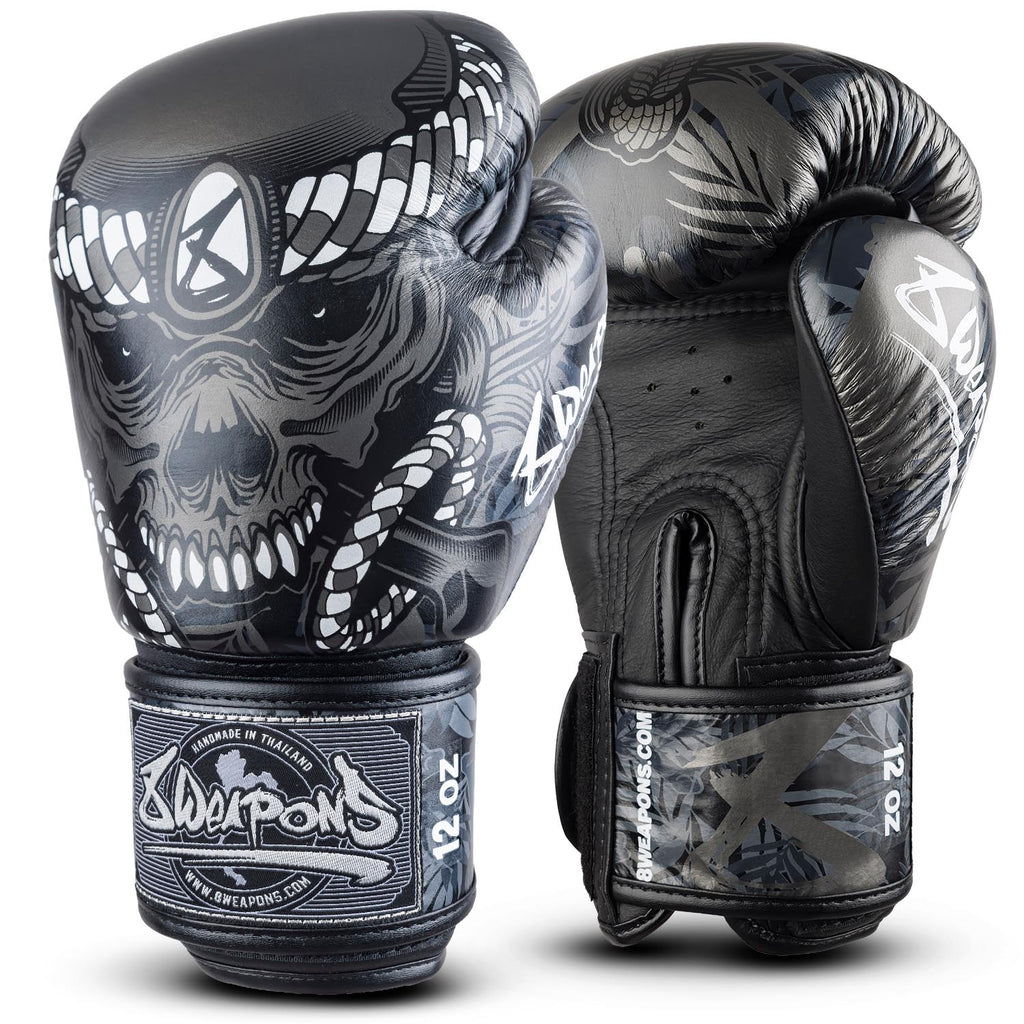 8 WEAPONS Boxhandschuhe, Bone Island, schwarz