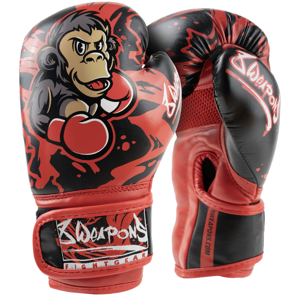 8 WEAPONS Boxhandschuhe, Kinder, Joe, schwarz-rot – 8 WEAPONS Fightgear Shop