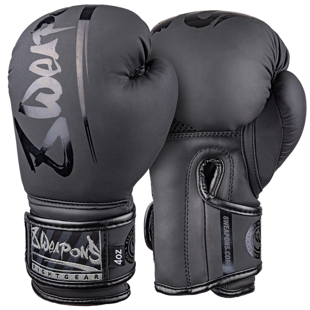 8 WEAPONS Boxhandschuhe, Kinder, Unlimited 2.0, schwarz-matt – 8 WEAPONS Fightgear Shop