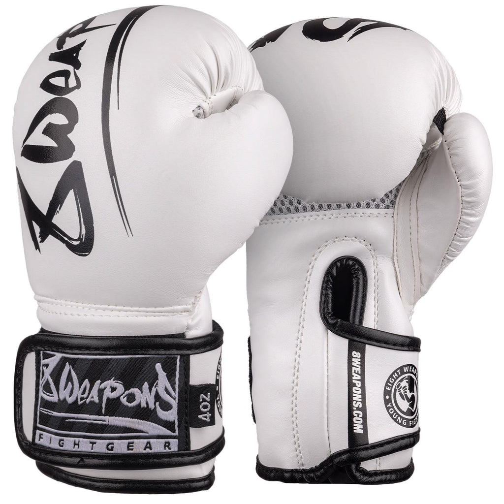 8 WEAPONS Boxhandschuhe, Kinder, Unlimited 2.0, weiß-schwarz