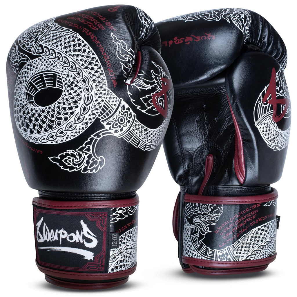 8 weapons handschuhe 8 WEAPONS Boxhandschuhe, Sak Yant Naga, schwarz-braun – 8 WEAPONS Fightgear Shop
