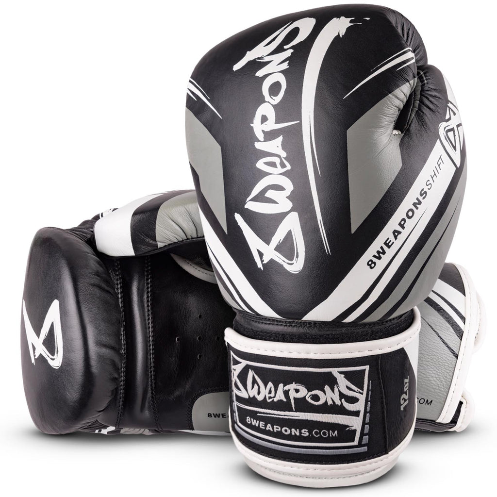 8 WEAPONS Boxhandschuhe, Shift, schwarz-weiß