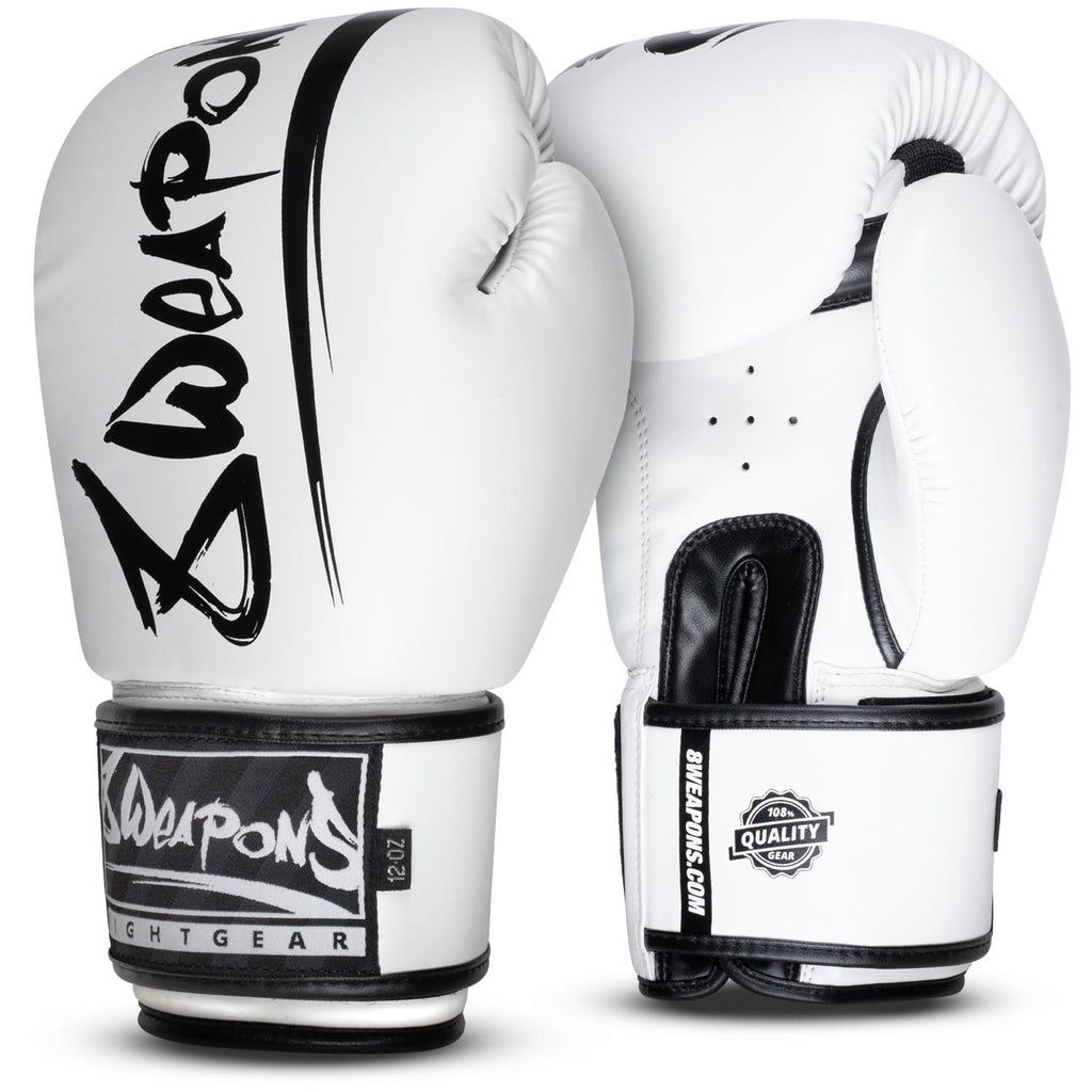 8 WEAPONS Boxhandschuhe, Unlimited 2.0, weiß-schwarz