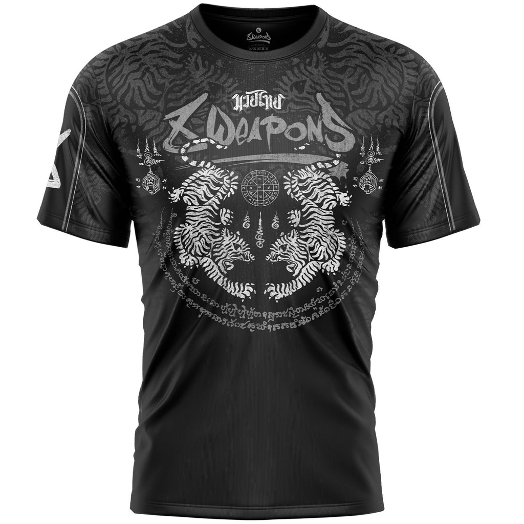 8 WEAPONS Functional T-Shirt, Tiger Yant, schwarz-grau