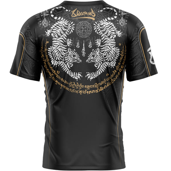 8 WEAPONS Functional T-Shirt, Tiger Yant, schwarz-gelb