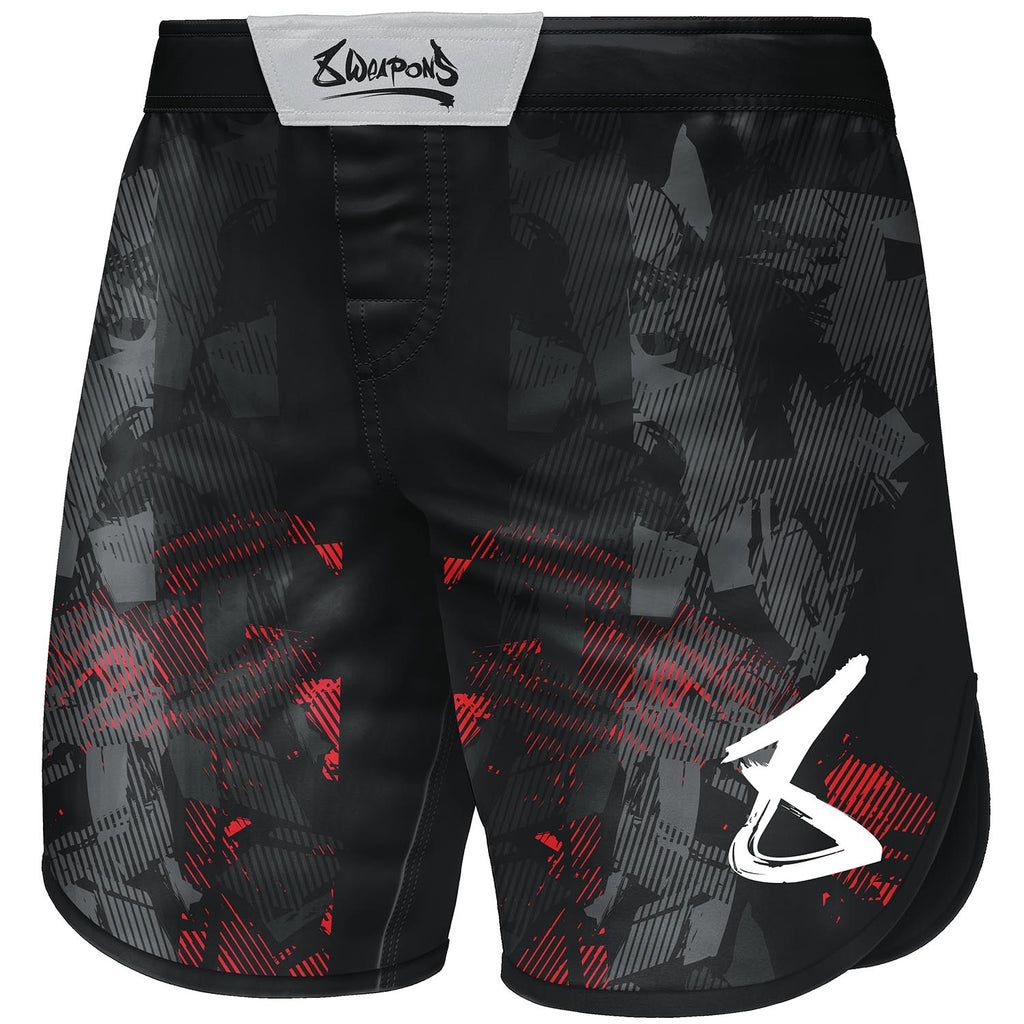 8 WEAPONS Fight Shorts, Hit 2.0, schwarz-rot