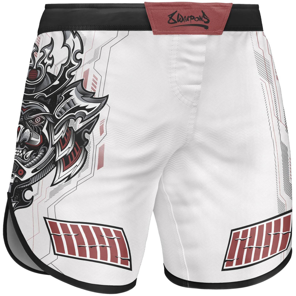 8 WEAPONS Fight Shorts, Samurai 2.0, weiß-rot