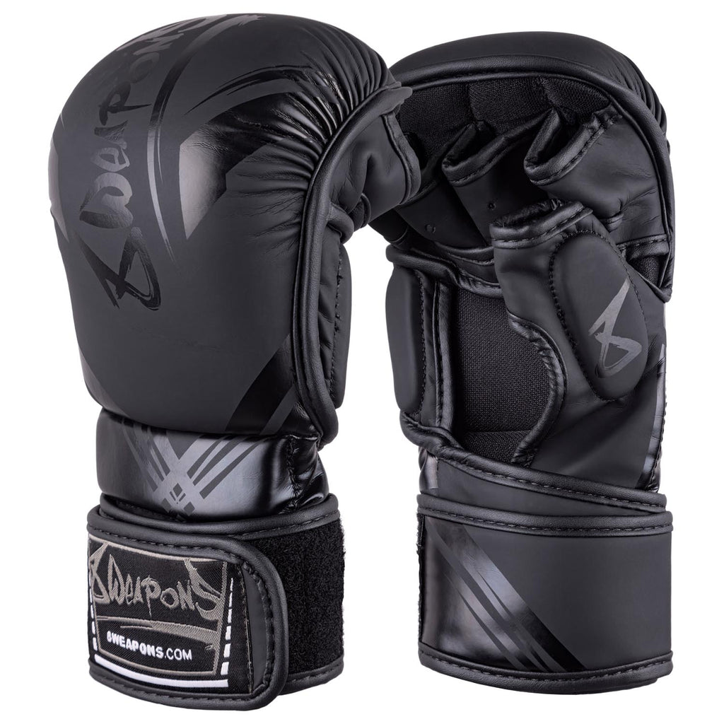 8 WEAPONS MMA Sparring Handschuhe, Shift, schwarz-matt