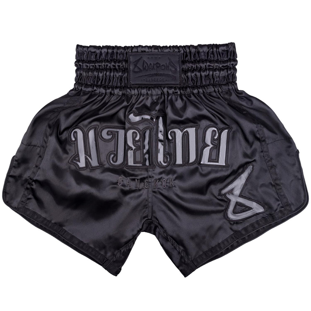 8 WEAPONS Muay Thai Shorts, Bangkok, schwarz-matt