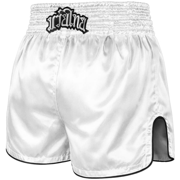 8 WEAPONS Muay Thai Shorts, Mongkol, weiß-schwarz