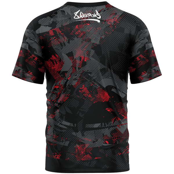8 WEAPONS Functional T-Shirt, Hit 2.0, schwarz-rot