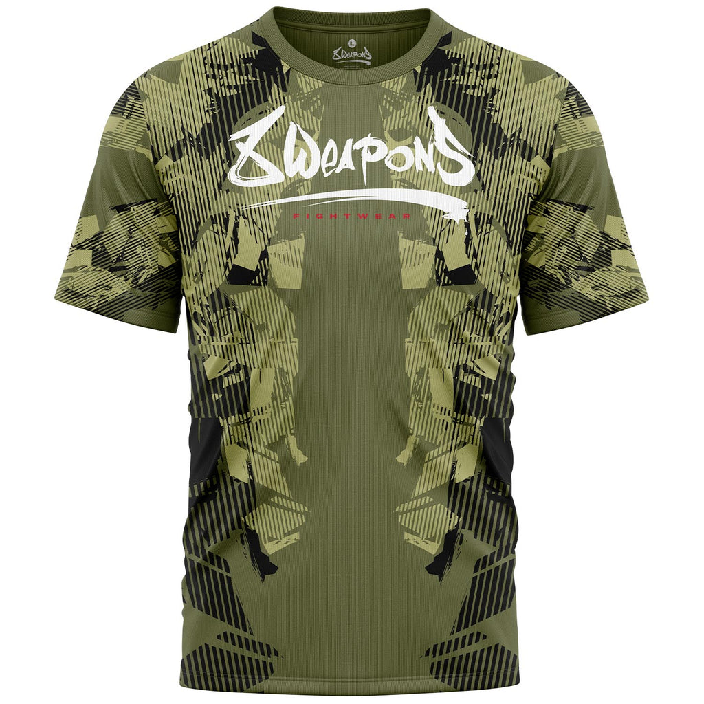 8 WEAPONS Functional T-Shirt, Hit 2.0, olive-schwarz