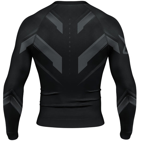 8 WEAPONS Rashguard, L/S, Shift, schwarz-matt