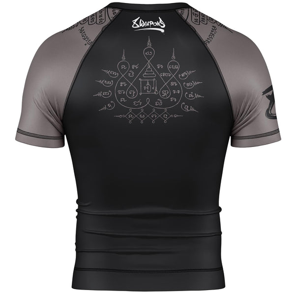 8 WEAPONS Rashguard, S/S, 8 Ways Yant 2.0, schwarz-matt