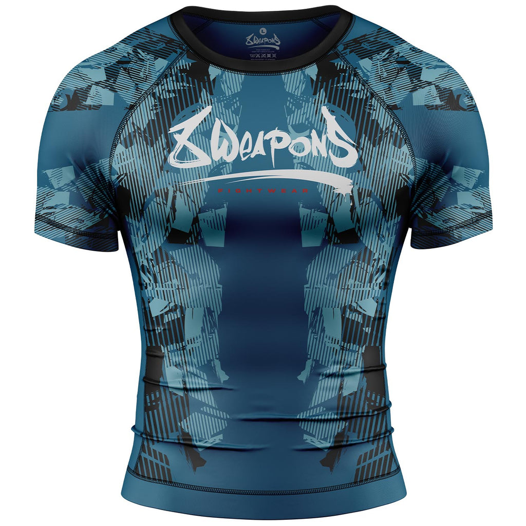 8 WEAPONS Rashguard, S/S, Hit 2.0, navy-schwarz
