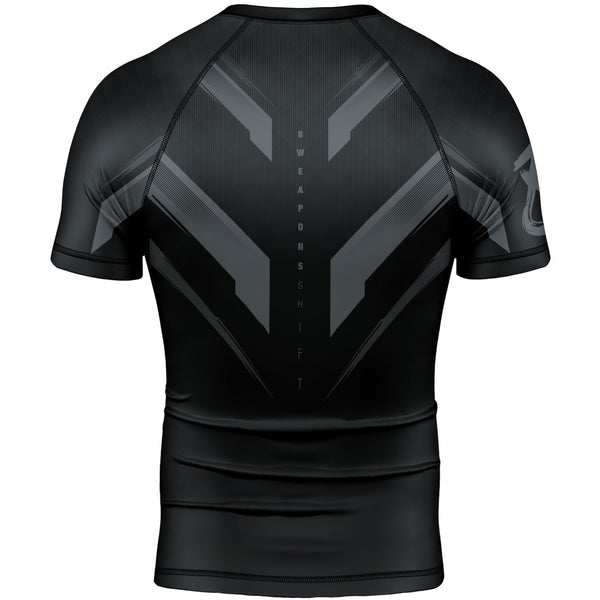 8 WEAPONS Rashguard, S/S, Shift, schwarz-matt