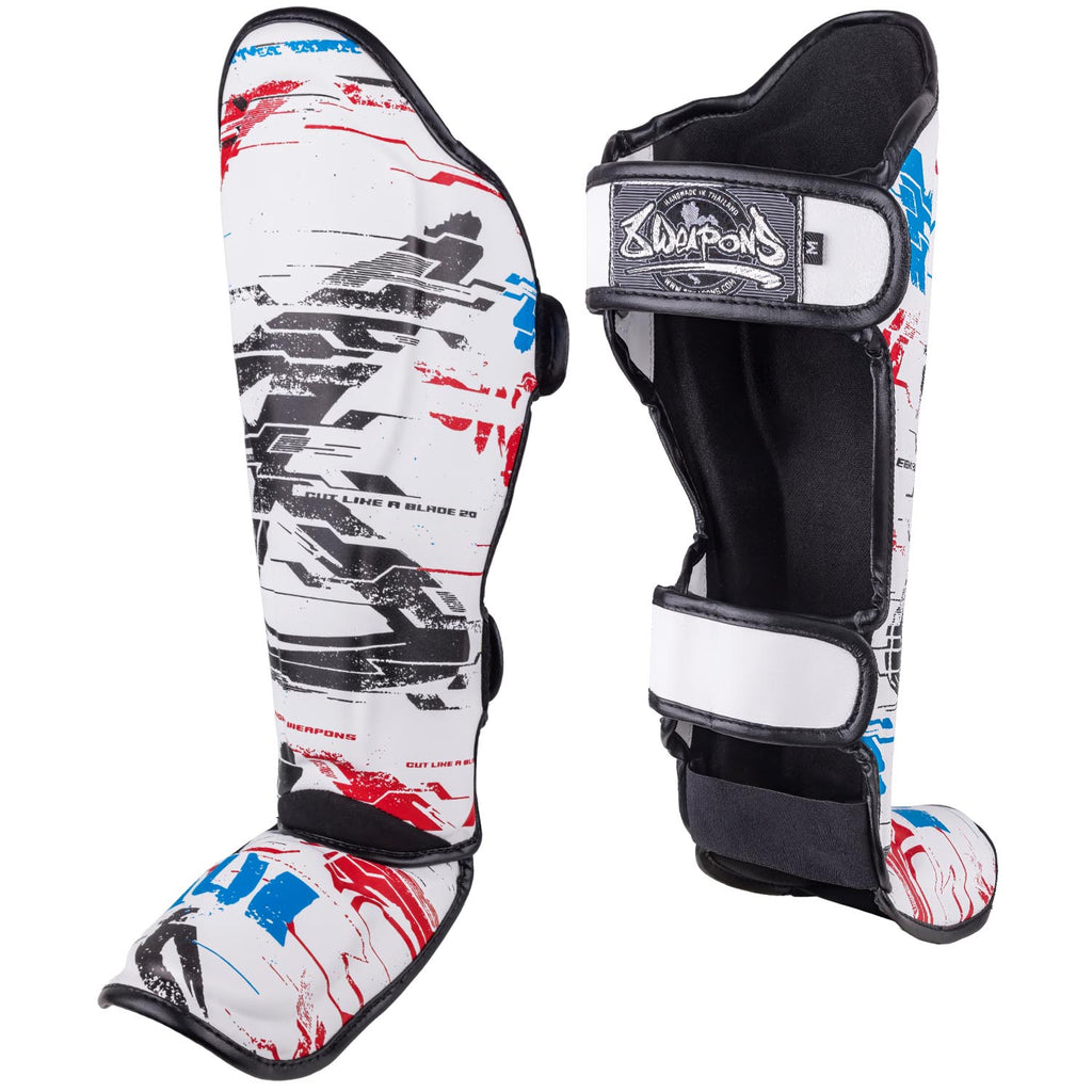 8 WEAPONS Schienbeinschoner, Cut like a Blade 2.0, weiß