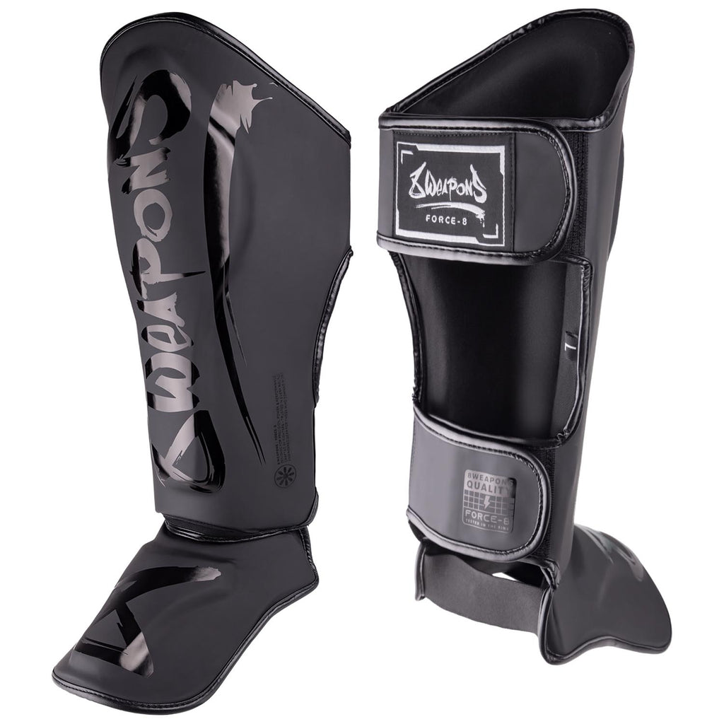 8 WEAPONS Schienbeinschoner, Force 8, schwarz-matt