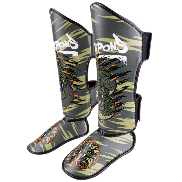 8 WEAPONS Schienbeinschoner, Kinder, Beastial Viper, khaki