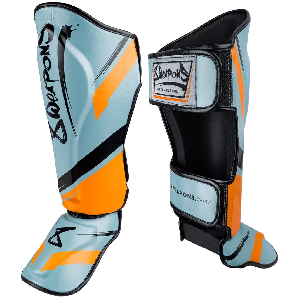 8 WEAPONS Schienbeinschoner, Shift, eisgrau-orange