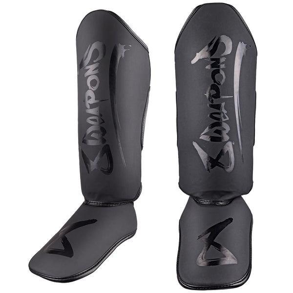 8 WEAPONS Schienbeinschoner, Kinder, Unlimited 2.0, schwarz-matt