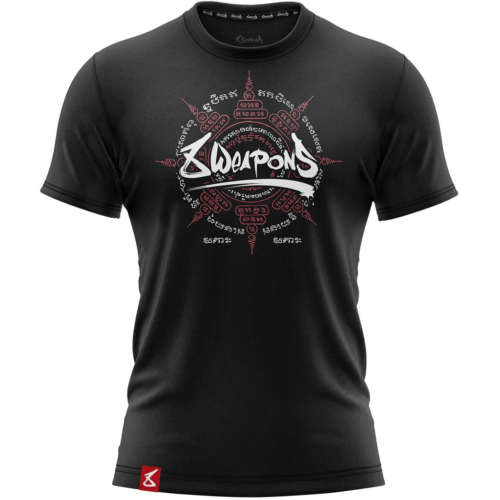 8 WEAPONS T-Shirt, 8 Ways Yant 2.0, schwarz-bordeaux