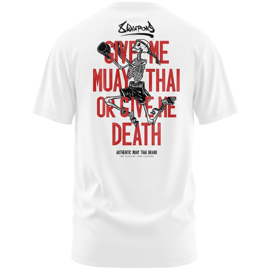 8 WEAPONS T-Shirt, Skeleton, weiß
