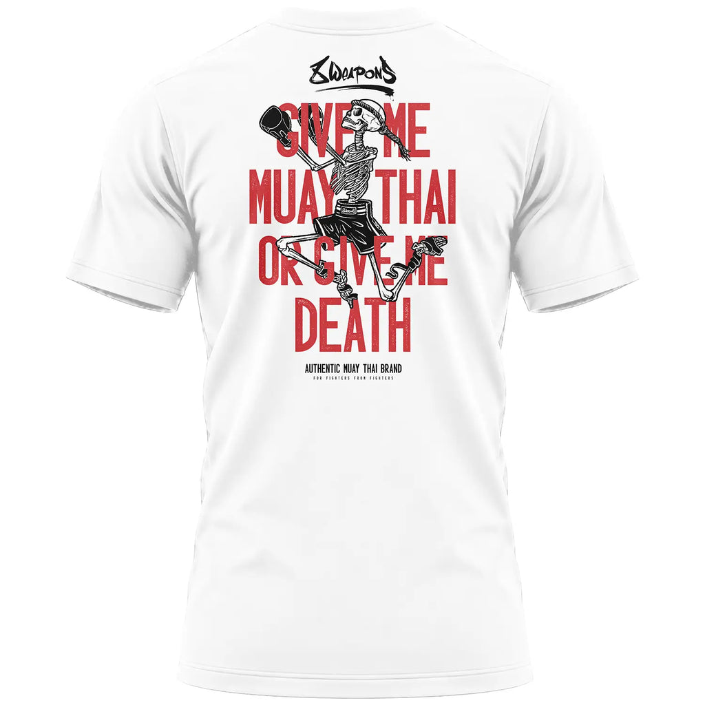 8 WEAPONS T-Shirt, Skeleton, weiß