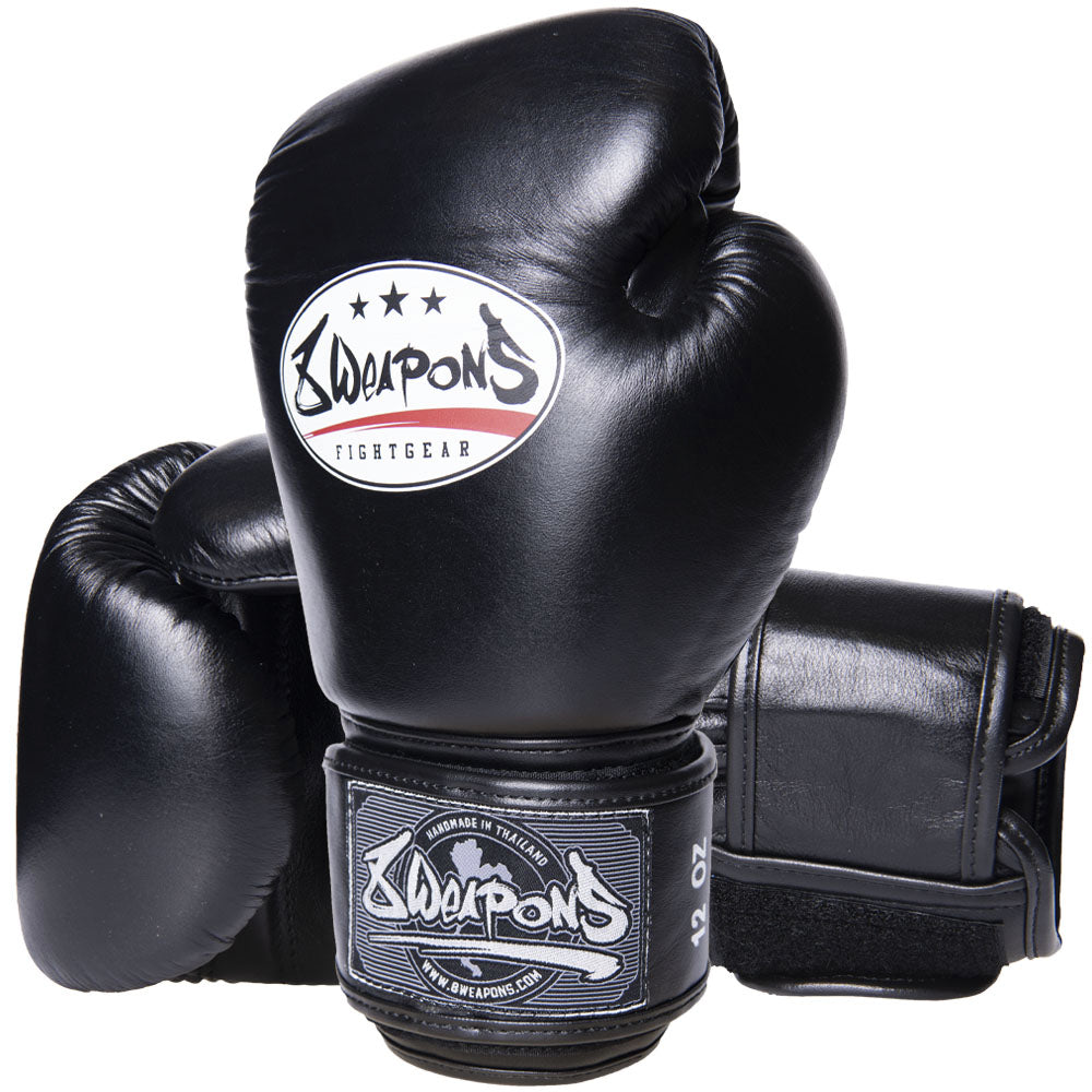 8 WEAPONS Boxhandschuhe, Leder, Classic, schwarz