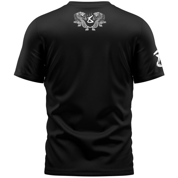 8 WEAPONS Muay Thai T-Shirt, Eight Ways Yant, schwarz