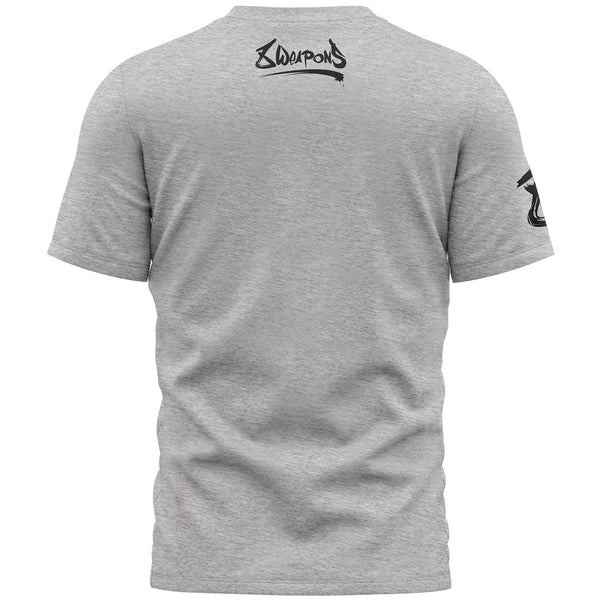 8 WEAPONS T-Shirt, Sak Yant Tigers, grau